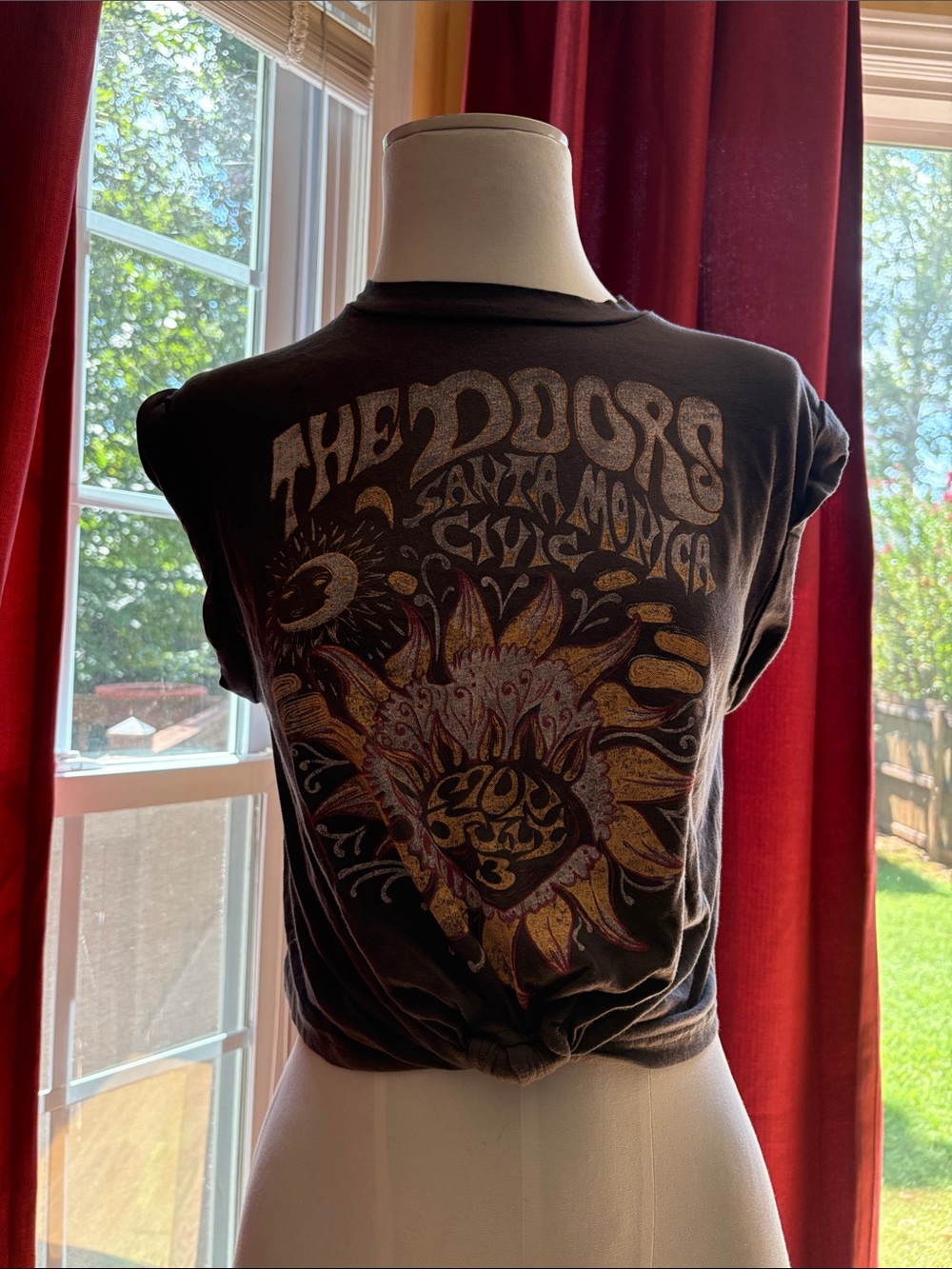 The Doors Graphic Tee - charcoal Gray with Gold Print